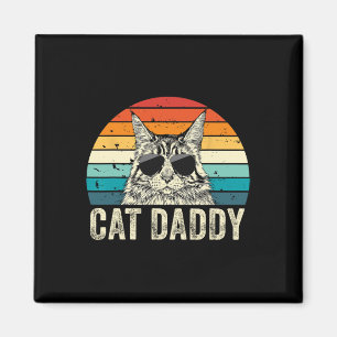 Retro Cat Daddy Vintage abgenutzt Maine Coon Katze Magnet