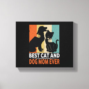 Retro Cat Hund Mama Cat Mama Furmama Welpe Kitty M Leinwanddruck