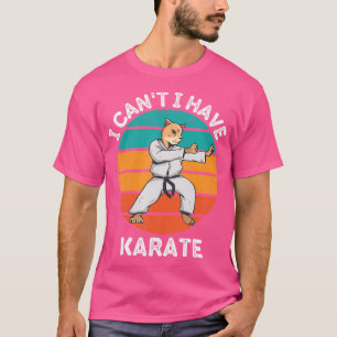 Retro Cat Ich kann Karate Lover Retro Karate nicht T-Shirt
