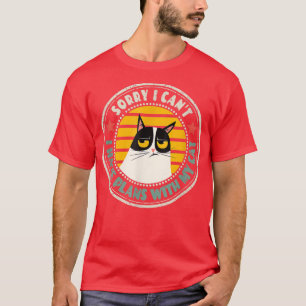 Retro Cat Ich kann leider keine Pläne mit meinem C T-Shirt