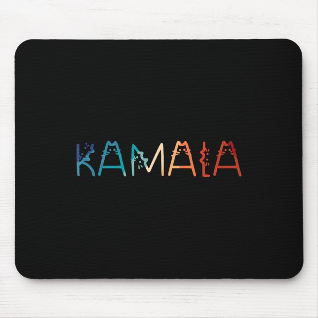 Retro Cat Lettering Positive Funny Mousepad (Vorne)
