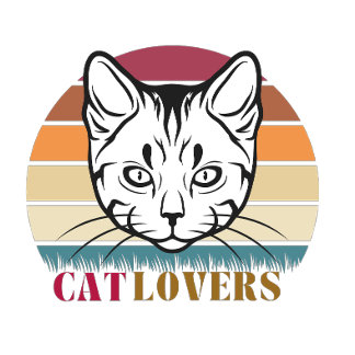 Retro Cat Lovers Shirt - Vintager Cat Face T - Shi