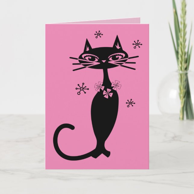RETRO CAT MUTTER'S DAY CARD KARTE (Vorderseite)