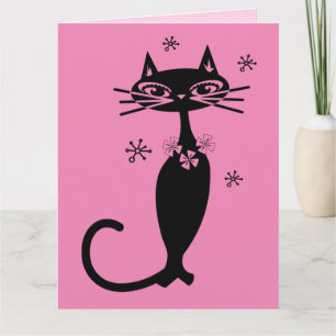 RETRO CAT MUTTER'S DAY GREETING CARD KARTE