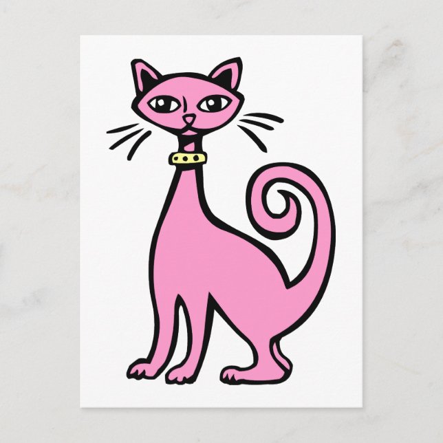 Retro Cat Postkarte (Vorderseite)