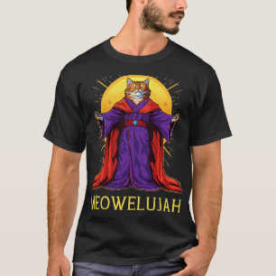 Retro Cat Pun Atheist Männer Frauen Kinder Grafisc T-Shirt