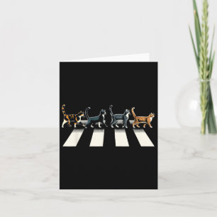 Retro Cat Rock and Roll Musik Geschenk Männer Kind Karte