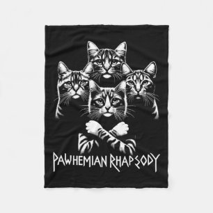 Retro Cat Rock Music Concept Band Men Kids Women F Fleecedecke