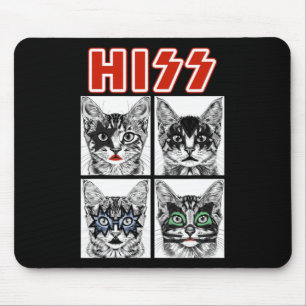 Retro Cat Rock Music Concept Band Men Kids Women F Mousepad