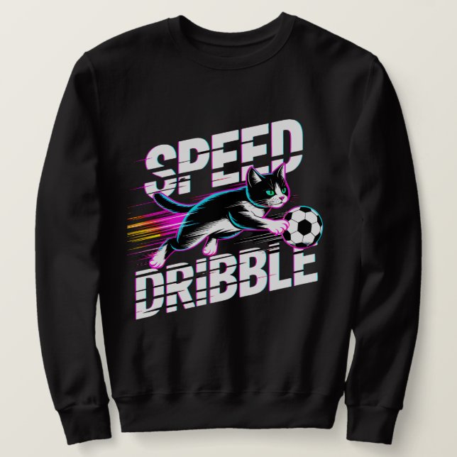 Retro Cat Soccer - Birthday Gift for Pet Lovers Sweatshirt (Design vorne)