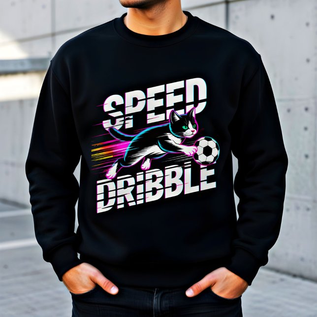 Retro Cat Soccer - Birthday Gift for Pet Lovers Sweatshirt (Von Creator hochgeladen)