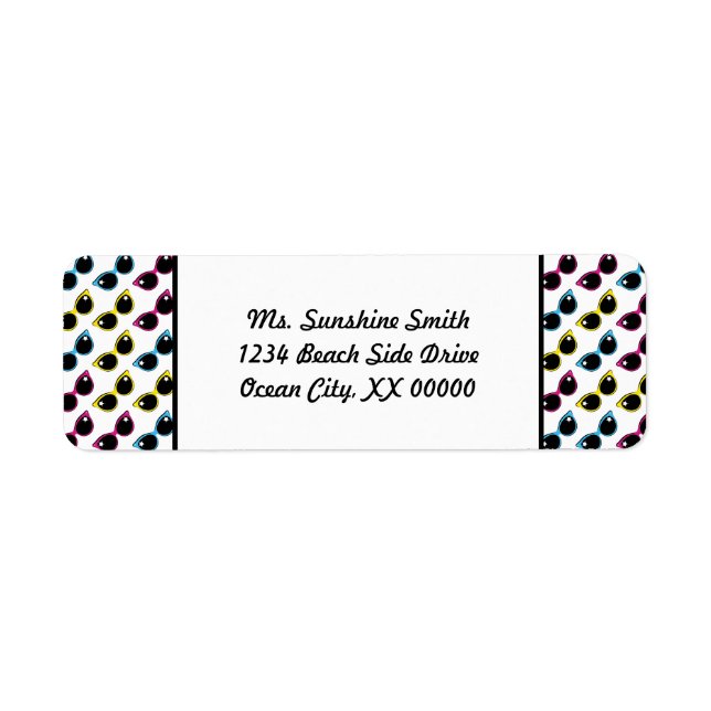 Retro Cat Sonnenbrille Muster (Vorne)