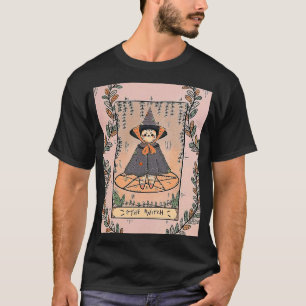 Retro Cat the Hexenkarte Halloween Wiccan Ca T-Shirt