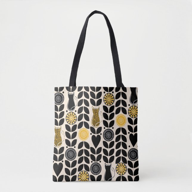 Retro Cat Tote Bag (Vorderseite)
