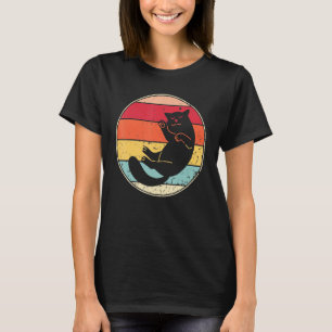 Retro Cat Vintag Cat Silhouette Kitten Tier 7 T-Shirt
