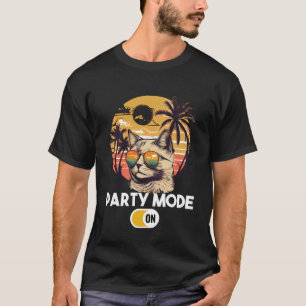 Retro Cat Vintag Sunset 80er 90s Sonnenbrille Part T-Shirt
