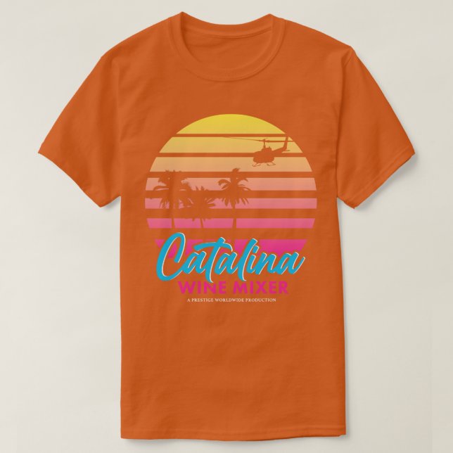 Retro Catalina Weinmischung T-Shirt (Design vorne)