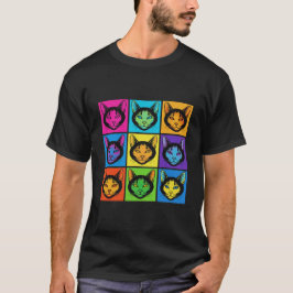 Retro Cats pop art Andy Warhol style T-Shirt