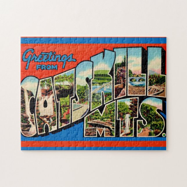 Retro Catskill Gebirge 11x14 Puzzle (Horizontal)