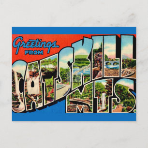 Retro Catskill Mountains Postkarte