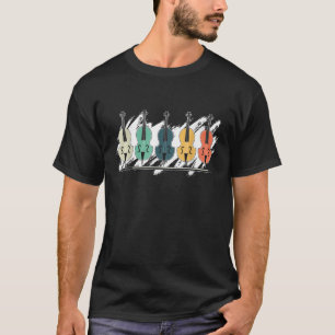 Retro Cello Cellist Musical Instrument Orchestra C T-Shirt