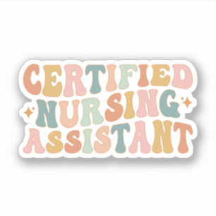 Retro Certified Nursing Assistant, CNA-Abschluss Aufkleber