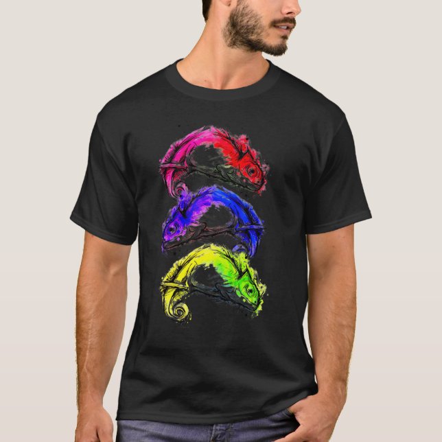 Retro Chameleon T-Shirt (Vorderseite)