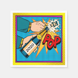 Retro Champagne (Party) Cocktail Napkins Serviette