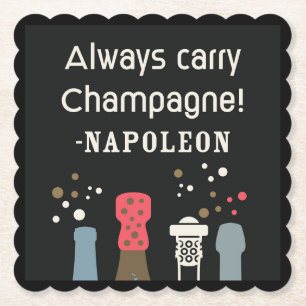 Retro Champagner Napoleon Zitat Süße französische  Untersetzer