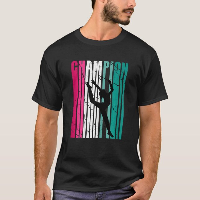 Retro Champion Of Artistic Rhythmic Gymnastics Tea T-Shirt (Vorderseite)