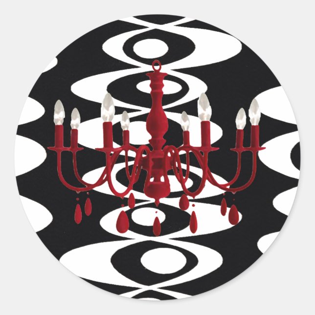 Retro Chandelier ~ Stickers (Vorderseite)