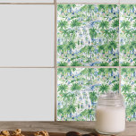 Retro Charleston Summer Pattern | Monogramm Fliese<br><div class="desc">Design zeigt ein Allover-Muster einer Retro-Charleston-Szene im trendigen Aquarelldesign-Stil, mit Ihrem Namen oder Ihrer Wahl der Personalisierung. Diese reichen und natürlichen Farbtöne fügen sich nahtlos in eine Atmosphäre rustikaler Eleganz und pulsierenden Charmes ein. Für Ihre nächste Zuhause-Renovierung erhalten Sie Vintage, moderne Akzente setzende Kacheln! Es ist die perfekte Touch für...</div>