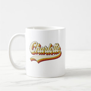 Retro Charlotte Name 70er Jahre Vintage-Design Kaffeetasse