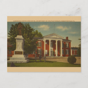 Retro Charlottesville Ziviles Kriegsdenkmal Postka Postkarte