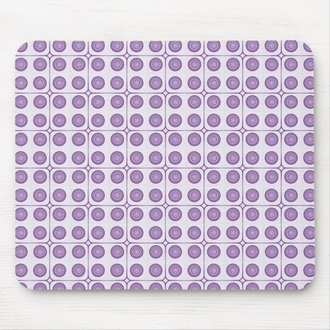Retro Charm Circles Mousepad, Violet Mousepad (Vorne)