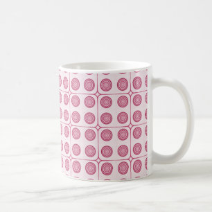 Retro Charm Circles Tasse, Magenta Tasse