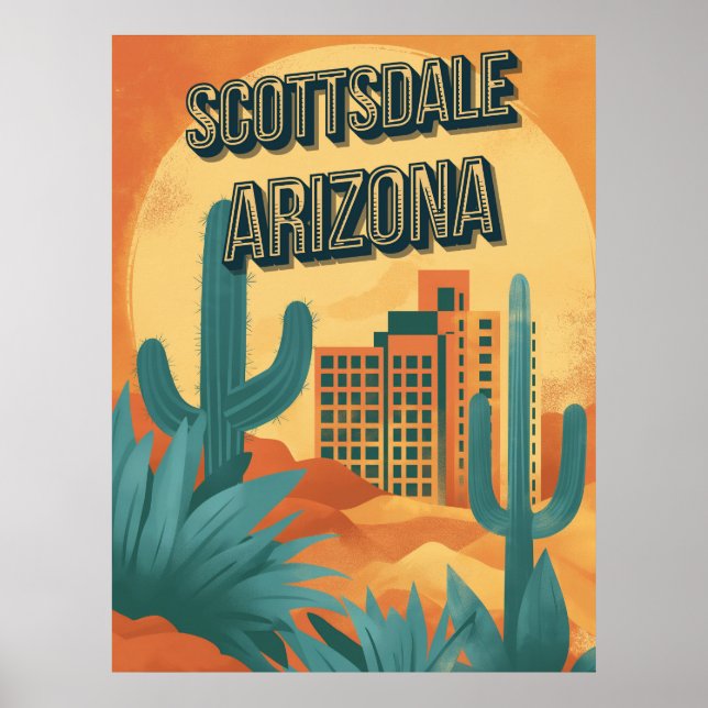 Retro Charm of Scottsdale - Vintages Arizona Poster (Vorne)
