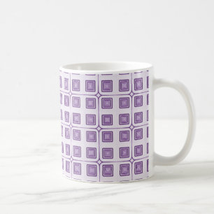 Retro Charm Quadrate Tasse, Violett Kaffeetasse