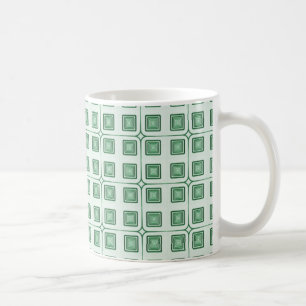 Retro Charm Squares Tasse, dunkelgrün Kaffeetasse