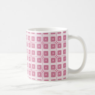 Retro Charm Squares Tasse, Magenta Tasse