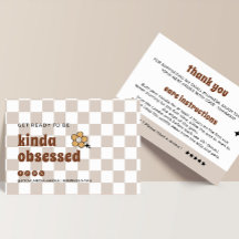 Retro Checked Candle Care