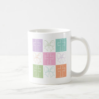 Retro Checked Christlich Cross Coquette Bogen Kaffeetasse