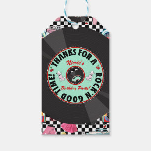 Retro-Checker 50er Jahre Theme Party Favor Geschenkanhänger