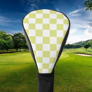 Retro-Checkerboard Golf Headcover