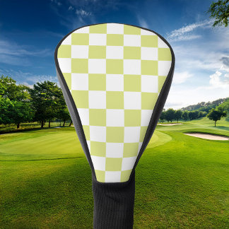 Retro-Checkerboard Golf Headcover