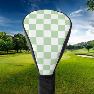 Retro-Checkerboard Golf Headcover