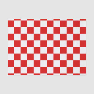 Retro Checkerboard Schachbrett Board Red Christmas Seidenpapier