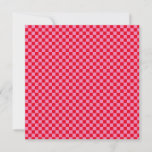 Retro Checkerboard Schachbrettmuster rosa Orange Save The Date<br><div class="desc">Das karierte Muster in Rot und Rosa ist das perfekte Design. Die perfekte Retro-Ästhetik für ein niedliches Vintages Ambiente. Spaß, spielerisch, farbenfroh, modern und minimalistisch ist ein geometrisches Muster von Quadraten, das mit jedem Schema passt. Alle speziellen Farbwünsche, bitte zögern Sie nicht, uns eine private Nachricht zu senden und fragen....</div>