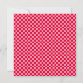 Retro Checkerboard Schachbrettmuster rosa Orange Save The Date