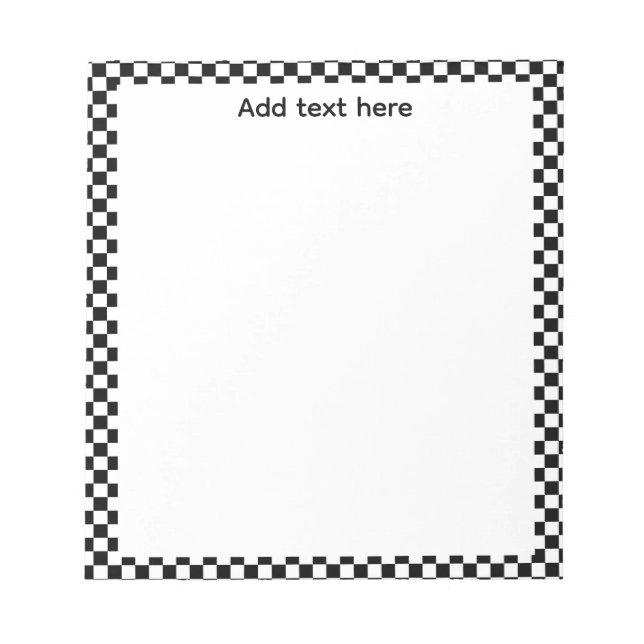 Retro Checkerboard To-Do List Notepad | Aesthetic  Notizblock (Vorderseite)